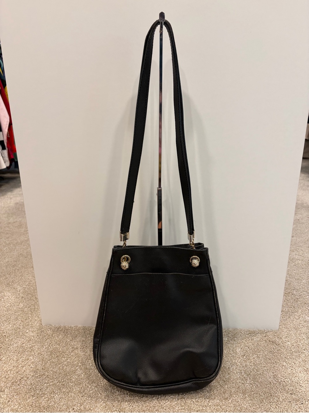Bottega Veneta vintage Black Women's Shoulder Bag with Gold Hardware